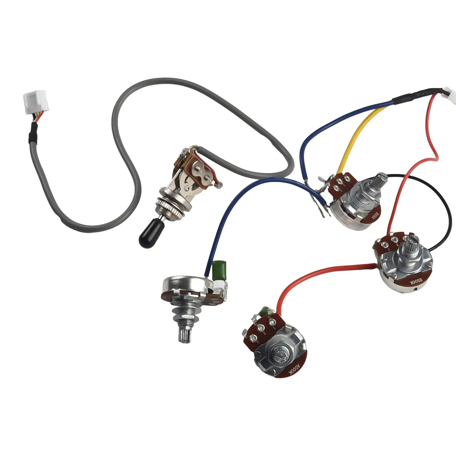 

Подключаемая схема Гитарная проводка Музыкальные инструменты 2-тональный потенциометр управления 2 громкости Электрогитара Вставной блок в сборе