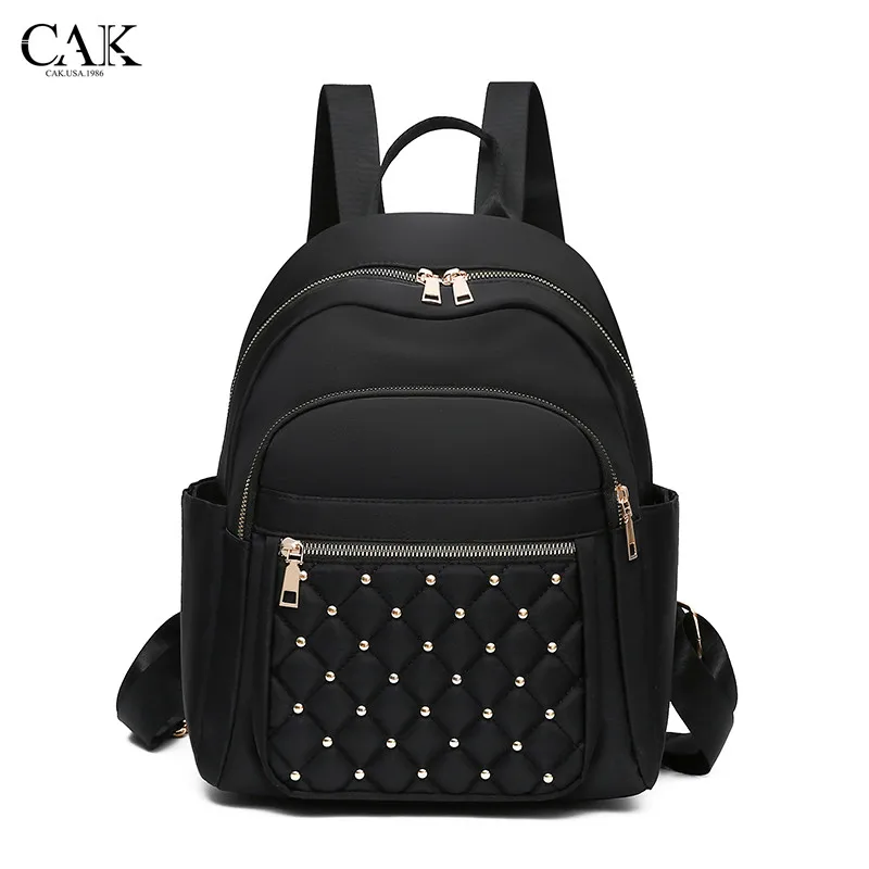 

CAK Women Bags Fashion Casual Backpack Bag Young Girls Trend Matching Shopping Trip College Student Tote Bag