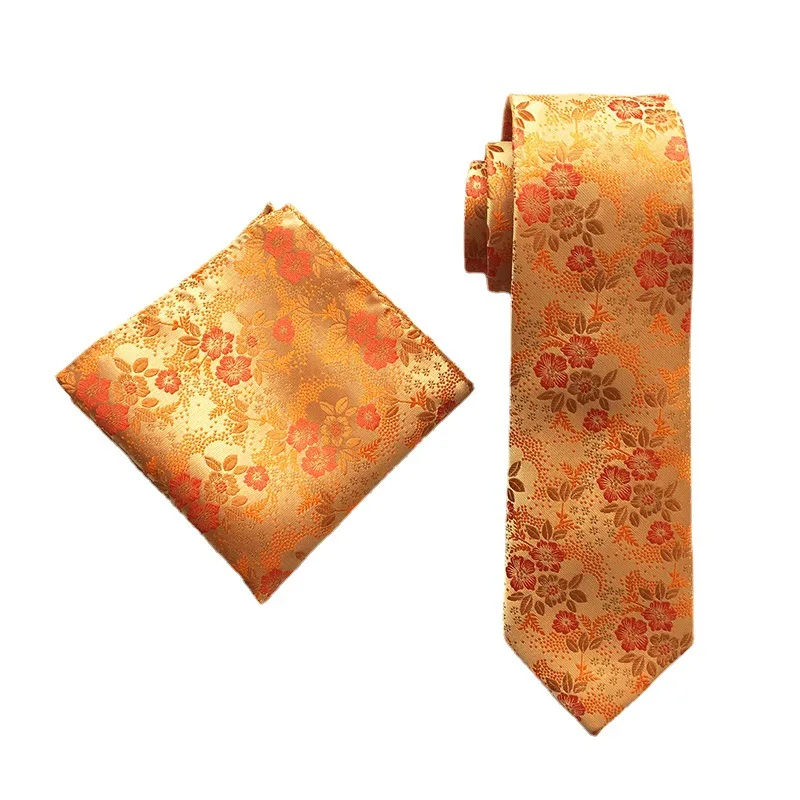 Spot direct supply set plum blossom Paisley elegant and atmospheric suit, tie pocket towel set