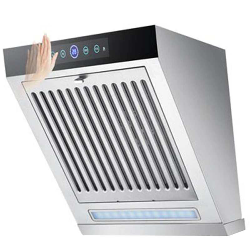230w mini faixa de sucção lateral capô painel de aço inoxidável pendurado ventilador doméstico 400mm cozinha exaustão exaustor capas 220v