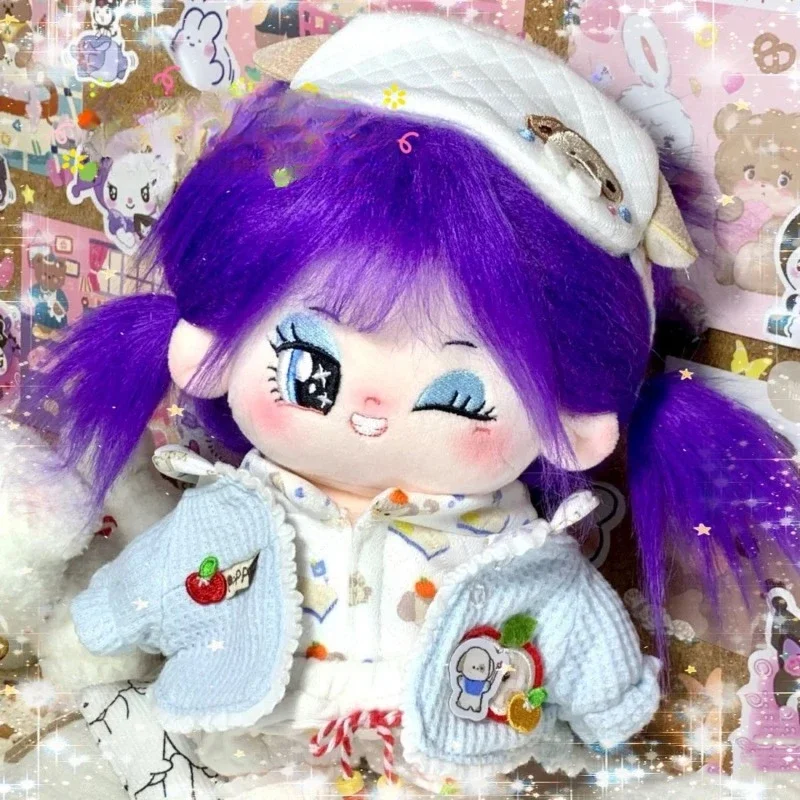 Oreiller en coton Kawaii Purple Rainbow Girl, Butter Stuffed Body fur s, Mascot Cosplay Gift, New Anime Attributs Py, 20cm