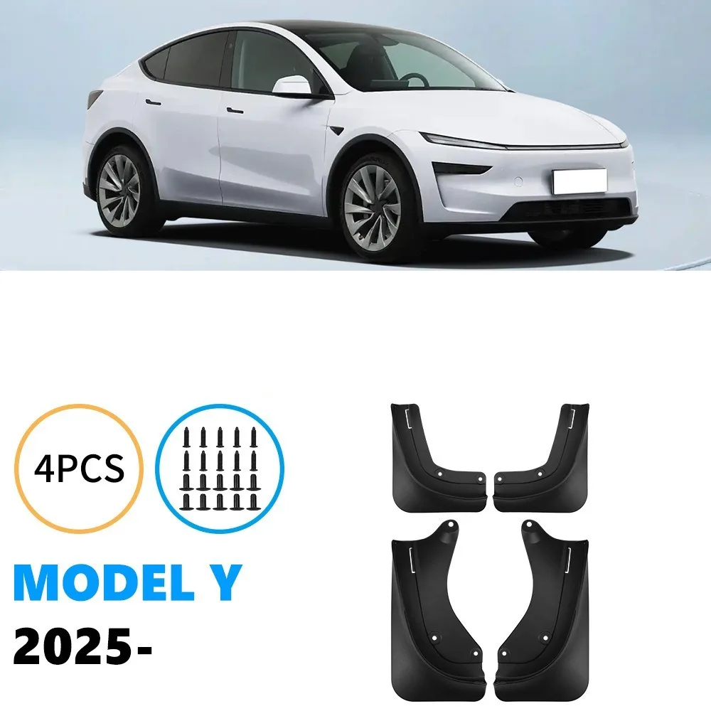 

For Tesla Model Y 2025 Highland Juniper Mud Flaps Splash Guards Front Rear Mudguards No Drilling Required Protectors 4Pcs