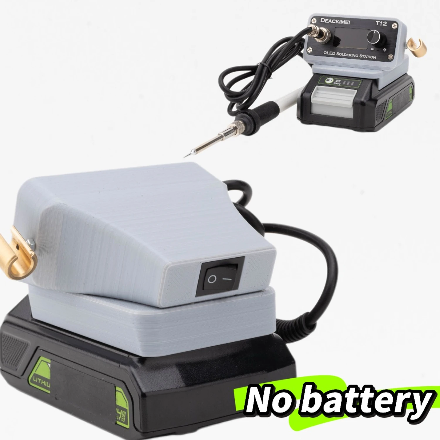 

Паяльник T12 для DIY-проектов, совместимый с литиевыми аккумуляторами Greenworks 24В, быстрый нагрев, беспроводной, с OLED-дисплеем