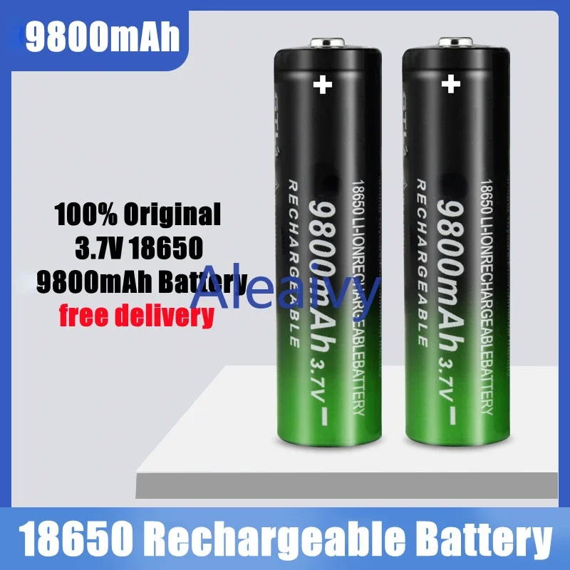 جديد شحن سريع 18650 بطارية عالية الجودة 9800mah 3.7 فولت 18650 بطارية ليثيوم أيون مصباح يدوي شحن بطاريات + التوصيل المجاني