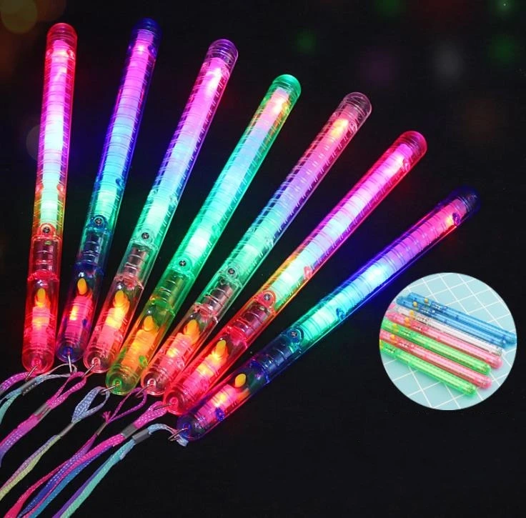 100Pcs Colorful Bar Shaking Led Glow Sticks Flash Wands Wave Rods Acrylic Kids Light up Toys Party Decoration Wholesale SN2317