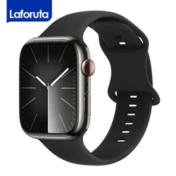 Correa de goma deportiva Original para Apple Watch, pulsera de silicona de 49mm, 45mm, 44mm, 38mm para iWatch 42mm y 9, 8, 7, 6, 5, 4, 3, SE Ultra 2