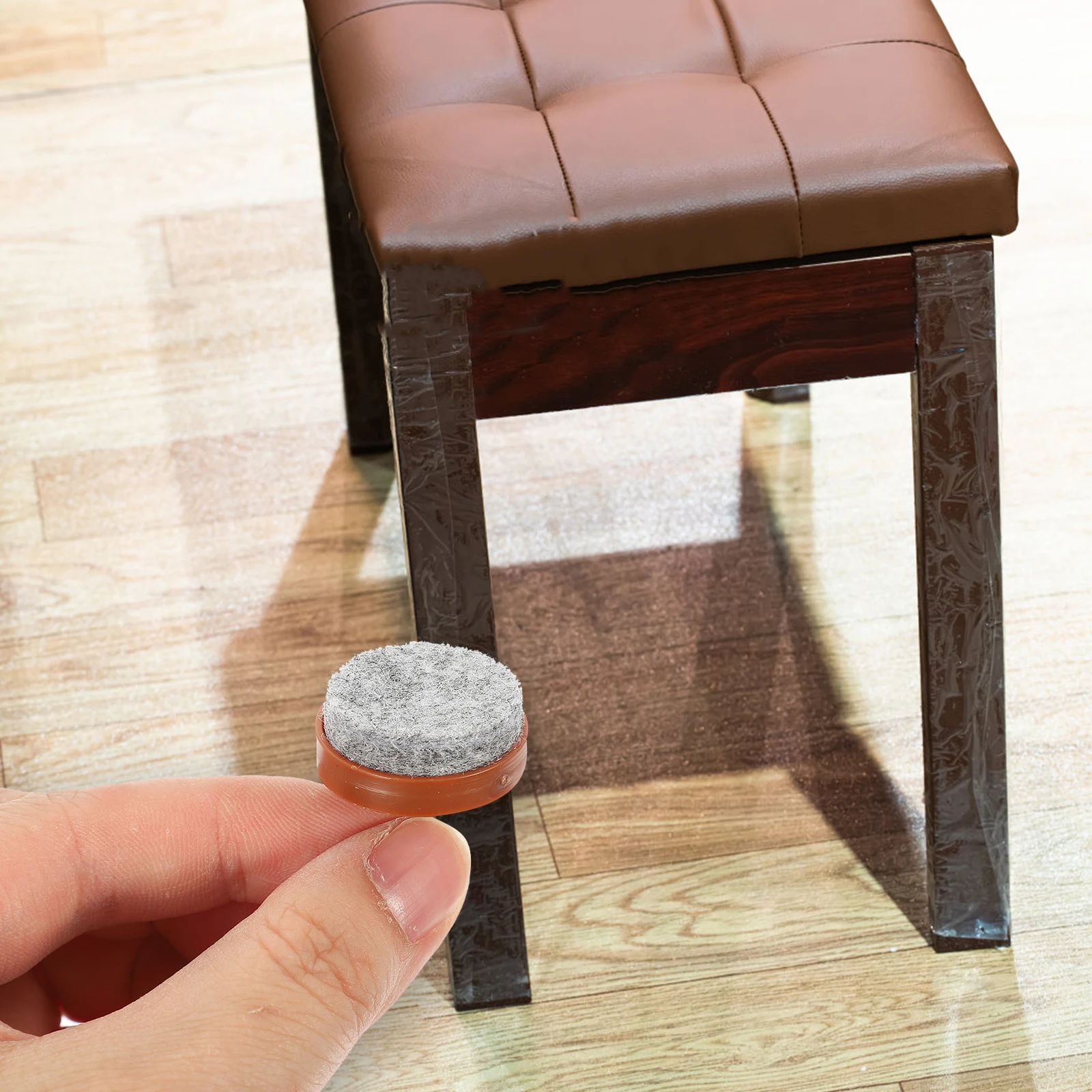 

20pc Non-slip Mat for Table Chair Sofa Foot Pad Silicone Place Mats Furniture Glider Wool Felt Metal Frame Set Screw