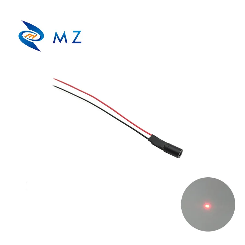 Compact Mini D6mm 650nm 0.5mw 1mw 5mw 10mw Red Dot Laser Diode Module Glass Lens Industrial Grade