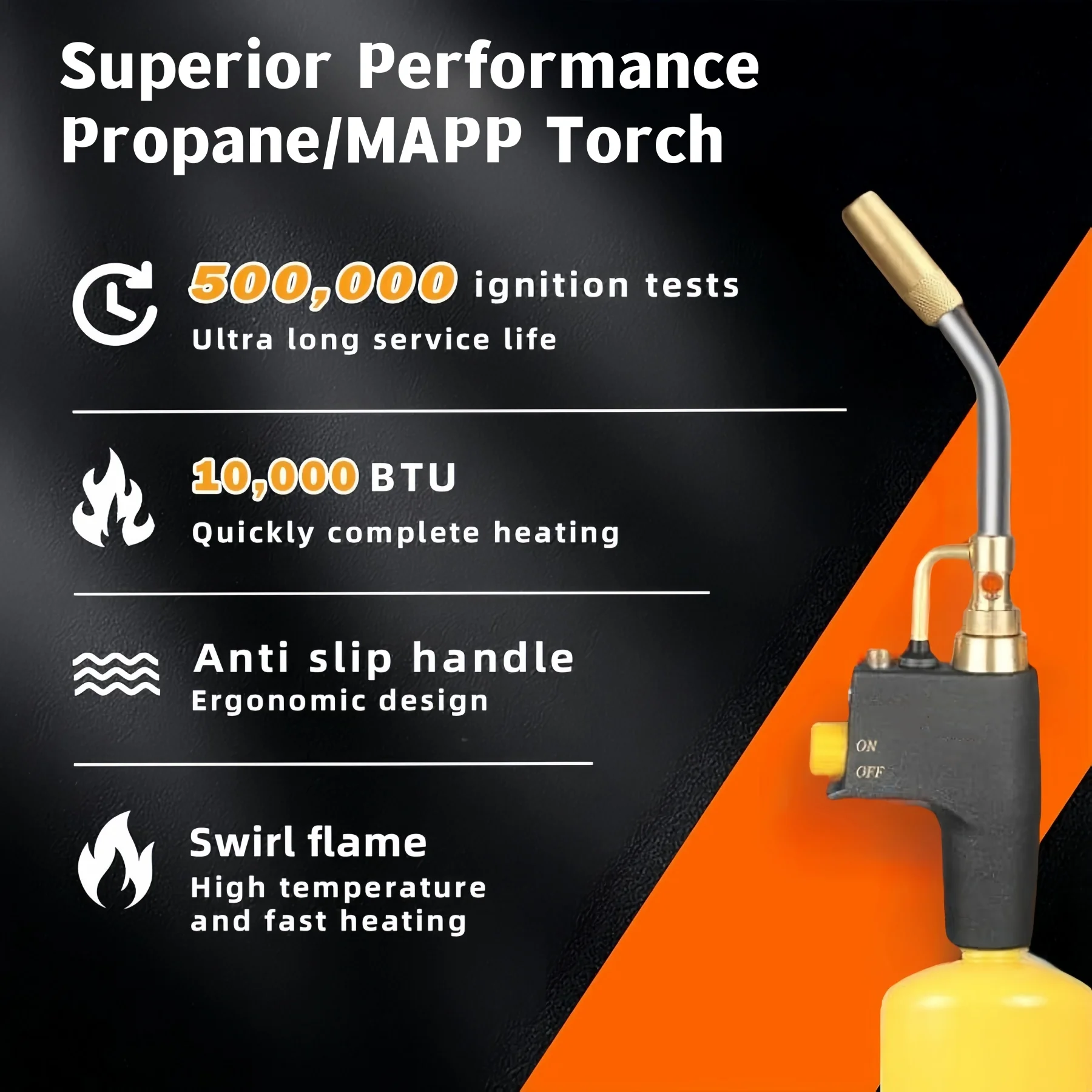 MAPP شعلة لحام الغاز البروبان لهب الشعلة المحمولة مع محول تحويل الغاز لحام تصلب الشواء صب المجوهرات