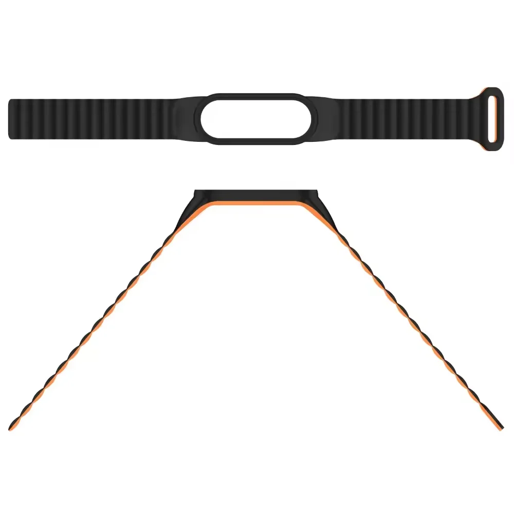Silicone Magnetic Loop Strap for Xiaomi Mi Band 10 9 8 7 6 Comfortable Adjustable Breathable Bracelet for Mi Band 3 4 5 6 7 Belt