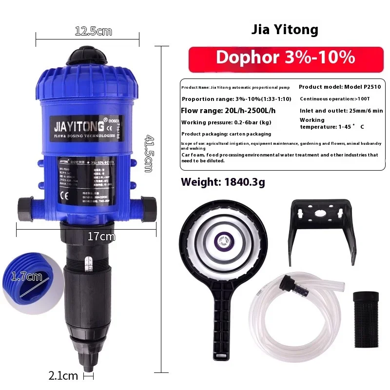 0,4-4% 0,2%-2% PVC Meststofinjector Veehouderij Chemische Meststof Injector Dispenser Proportioner Doseerapparaat Pomp