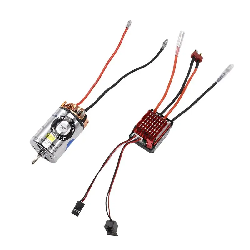 A63T-550 16T Waterproof Brushed Motor 320A High Voltage ESC T Plug Set For 1/10 RC Crawler SCX10 D90 Traxxas Axial Tamiya