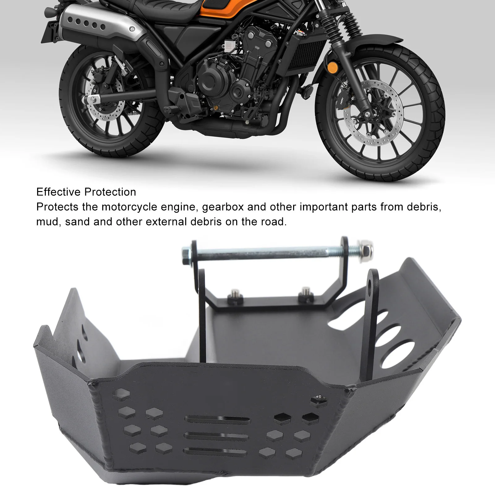 

Motorcycle Engine Chassis Guard Aluminum Protective Skid Plate Engine Cover Replacement for Honda CL250 CL300 2023-2025