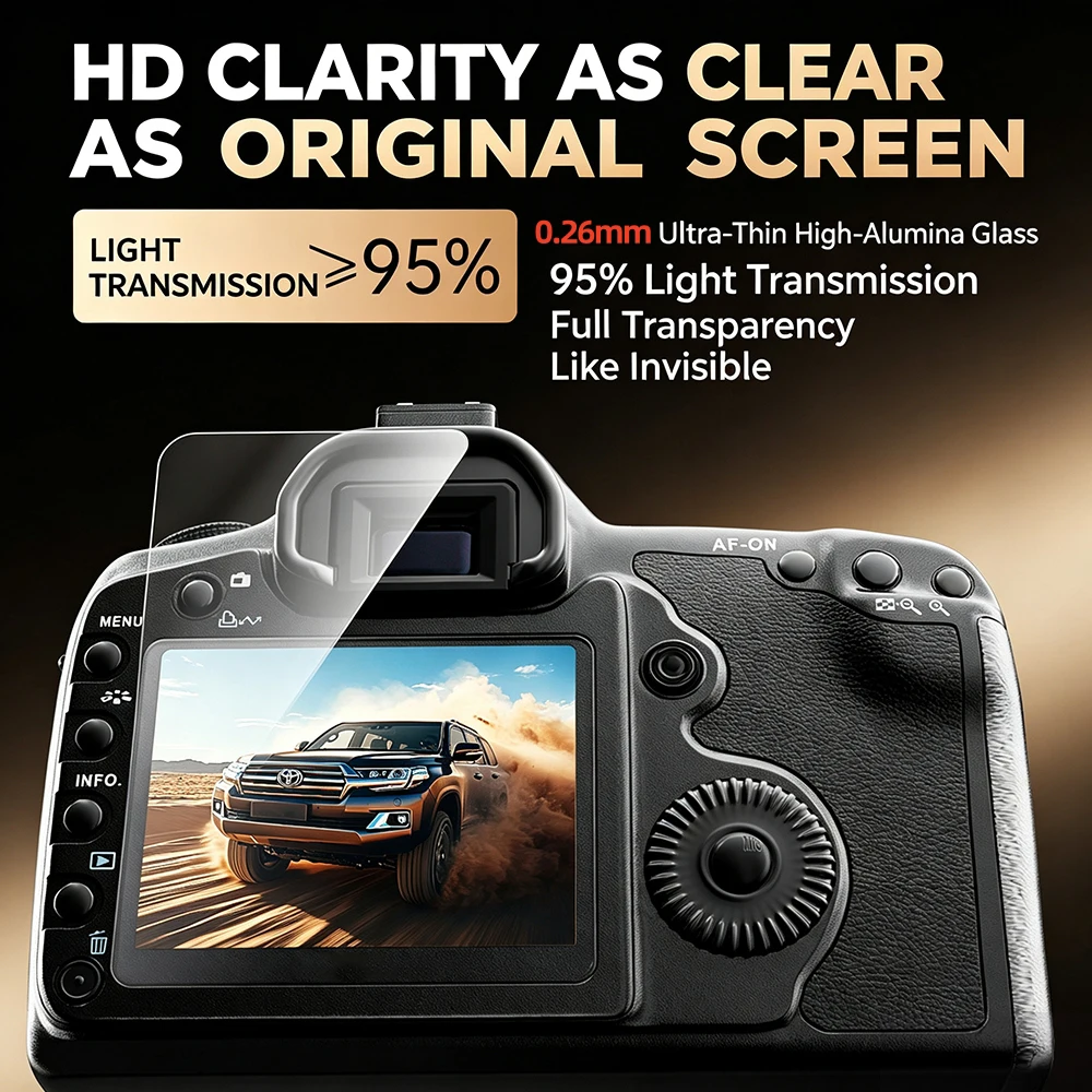 9H Camera Tempered Glass Screen Protector Protective Film for Canon G7X3 M5 Mark II R6 II III R7 R8 R10 R50 V R100 Accessories