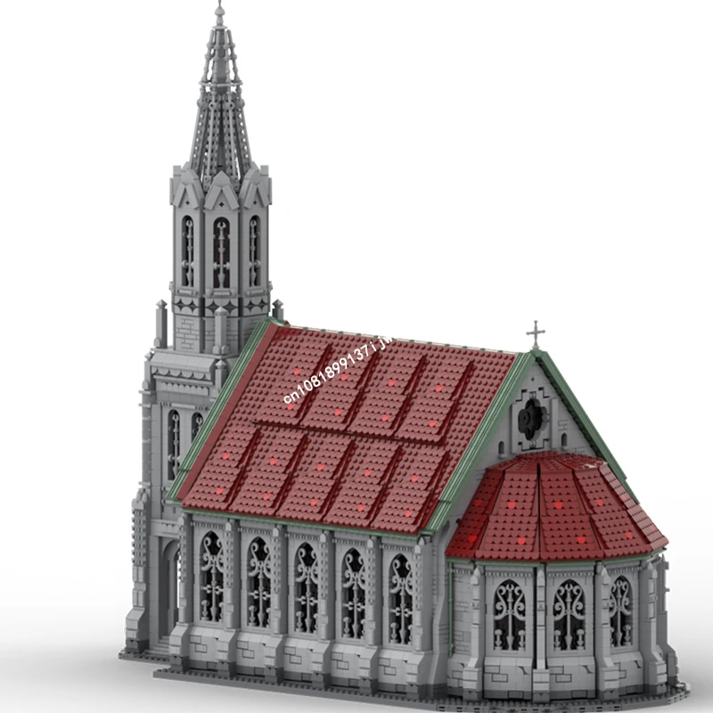 New City Hot Selling Street View Moc Modular Big Church Model Building Blocks Diy Creative Ideas Kid Toy Birthday Christmas Gift