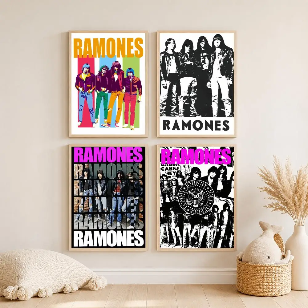Pop Band To Ruin Ramones Poster Self Adhesive Wall Art Decor for Bedroom Living Room Office Home Decor Gift