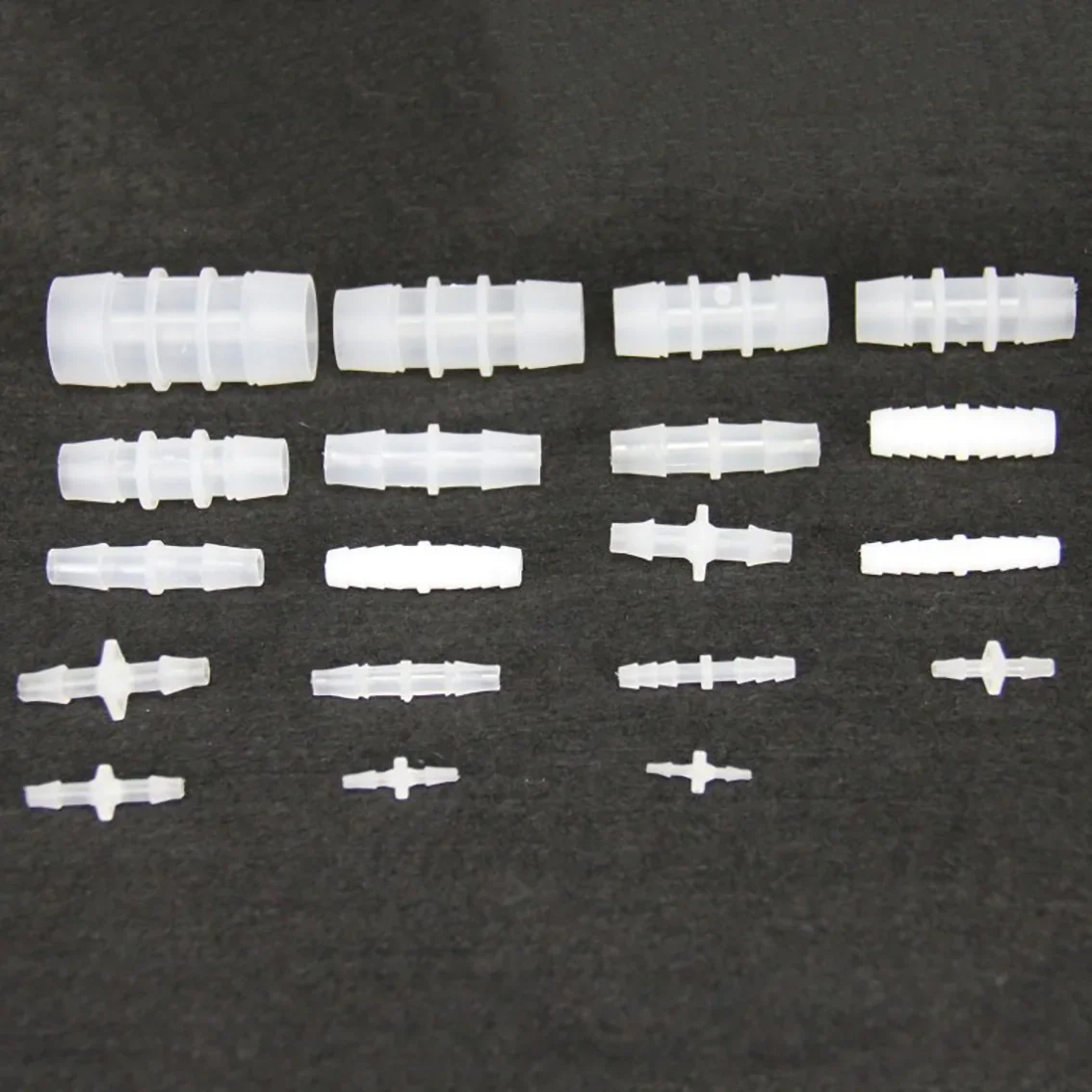 5Pcs 2.4x1.6mm~19x15.8mm Plastic Transparent Variable Diameter Pagoda Docking Straight Through Small Size Hose Plastic Converter