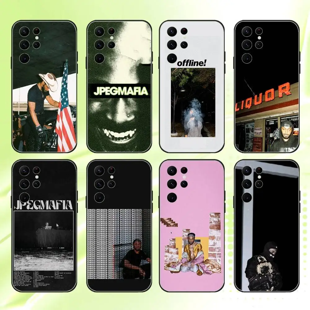 

Rapper Jpegmafia Phone Case For Samsung S 25,24,23,22,30,21,10,9,Ultra,Plus,Lite,FE,4,5G Black Soft Case