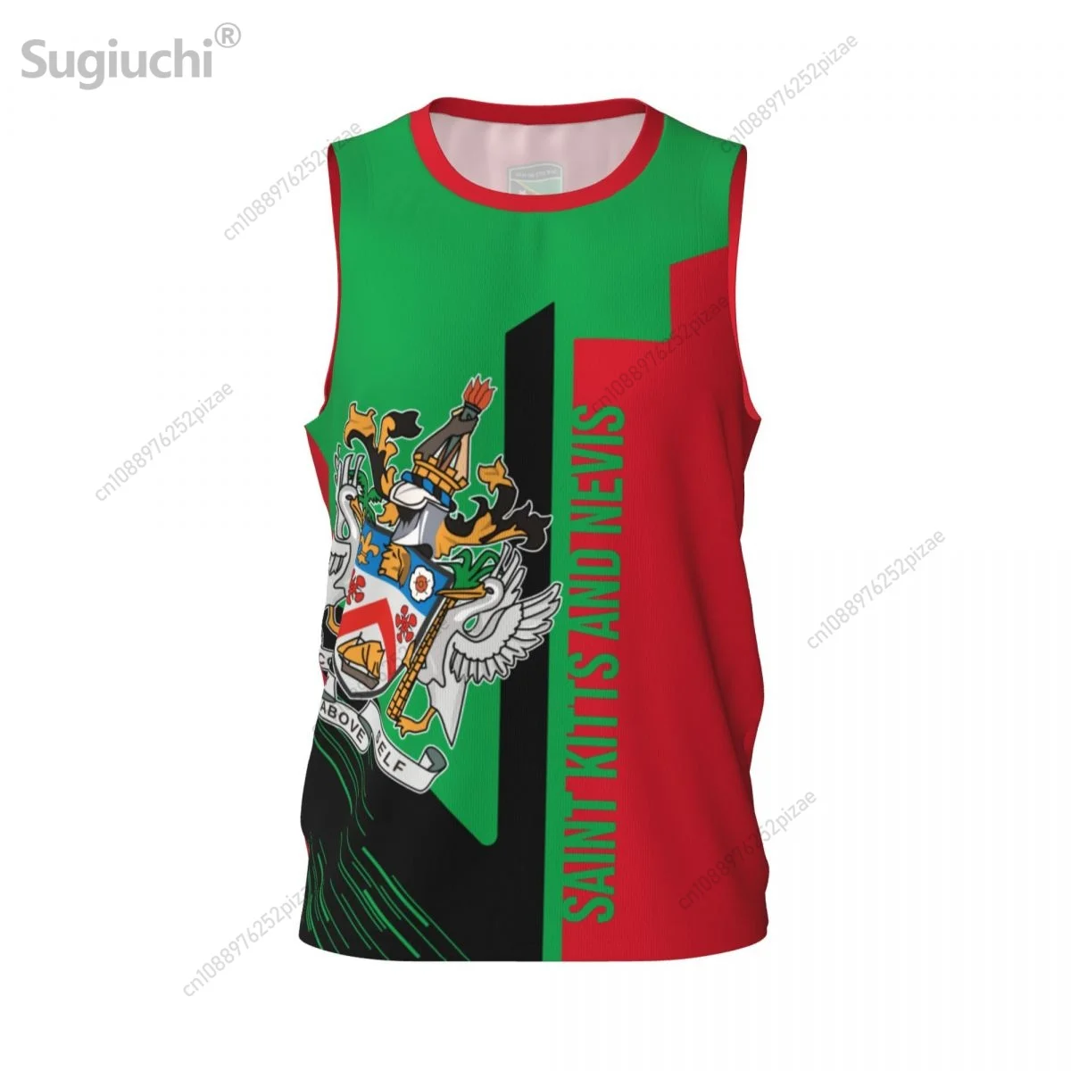 Custom Name Number Saint Kitts And Nevis 3D Flag Sports T-shirts Men Clothing Breathable For Basketball Running Fitness T shirt