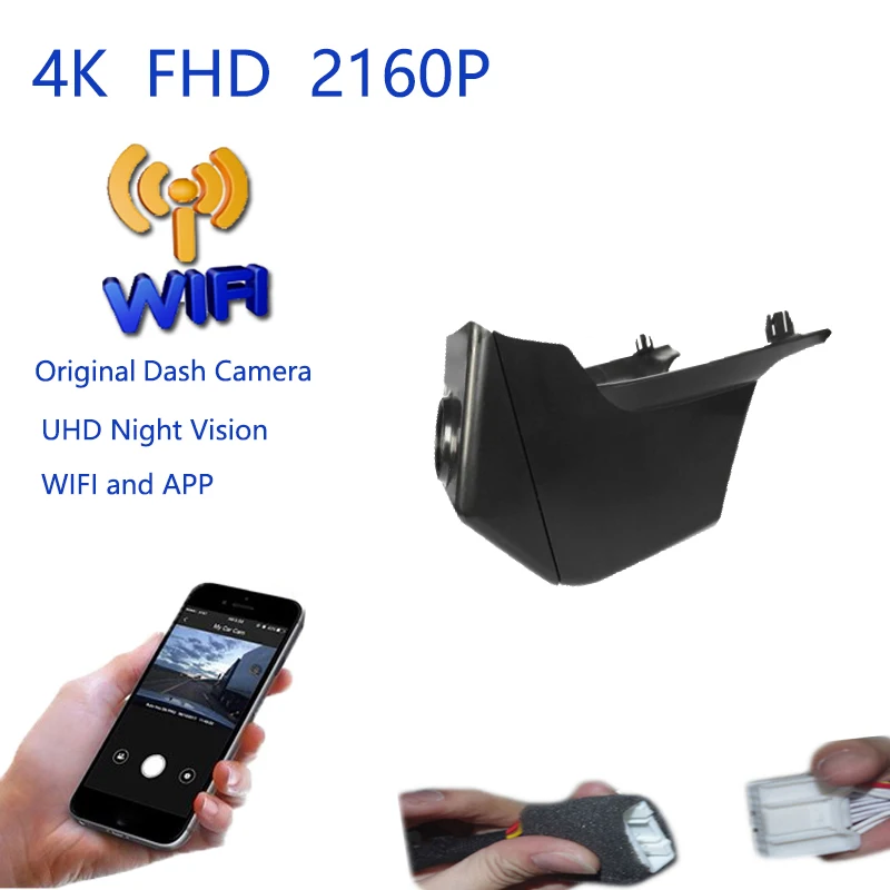4K Plug And Play Car Video Recorder Wifi DVR Dash Camera For LYNK&CO 01 Lingke 01 2017 2018 2019 2020 2021 2022 Dashcam