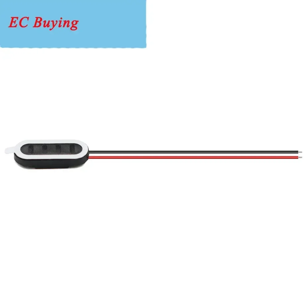 5 قطعة 8R 1 واط 1510 1712 2014 2415 2030 2209 2809 المدرج القرن 8 Ω 1 واط مزدوجة مكبر صوت مغناطيسي 2P 2Pin الصوت 8 أوم مع سلك 60 مللي متر