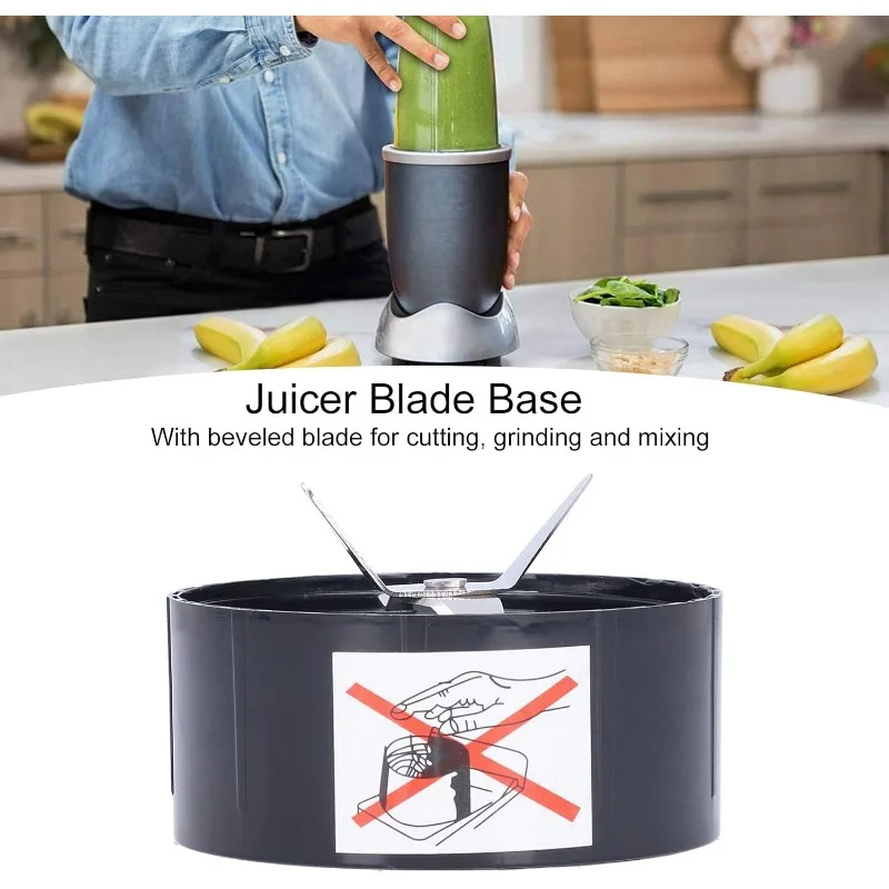 Cuchilla de Repuesto de Alta Calidad de 250W con Junta para Licuadora, Cuchilla Cruzada con Juntas y Soporte para Cuchilla Recta