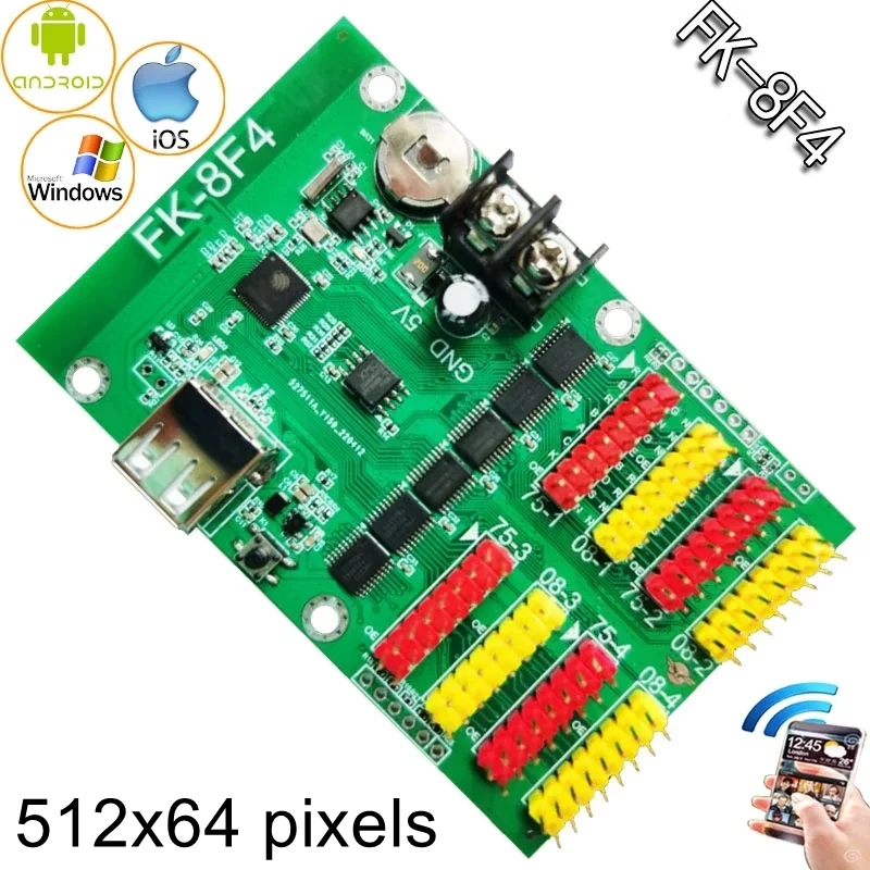 FK-8Fn FK-8F1A FK-8F1 FK-8F3 FK-8F4 Full Color LED-display Asynchrone RGB-controller Wifi LED-controlekaart met Hub75-poort
