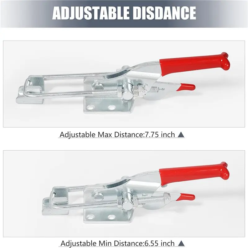 B97A-6 Pack Toggle Latch Clamp, Heavy Duty Latches, 2000Lbs Holding Capacity Adjustable Latch Lock, Smoker Clamps Latch