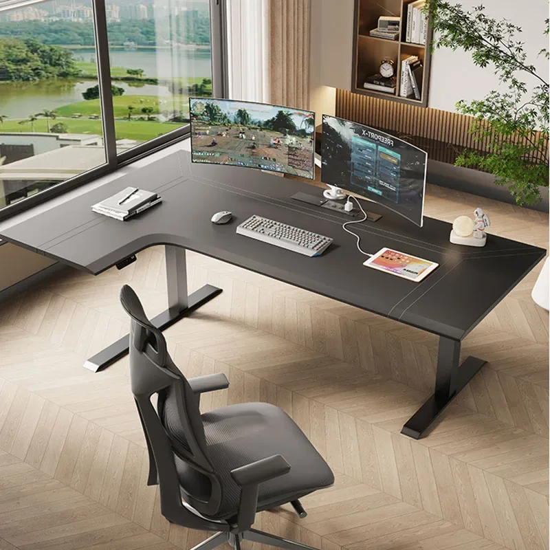 

Sedentary Computer Desk Removable Organizer Mobile Electric Gaming Desk Portable L Shaped Mesas De Computador Office Furniture