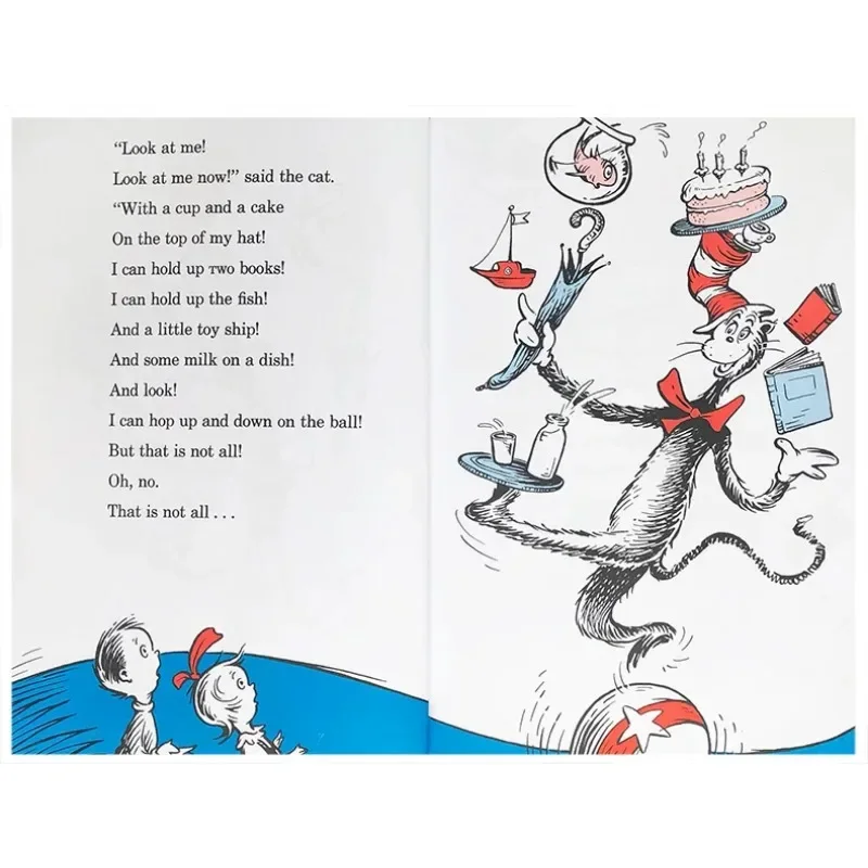 Juego de 5 libros clásicos de Dr. Seuss para niños, divertido e interesante libro de cuentos en inglés, juguetes de aprendizaje para niños de 3 A 11 años