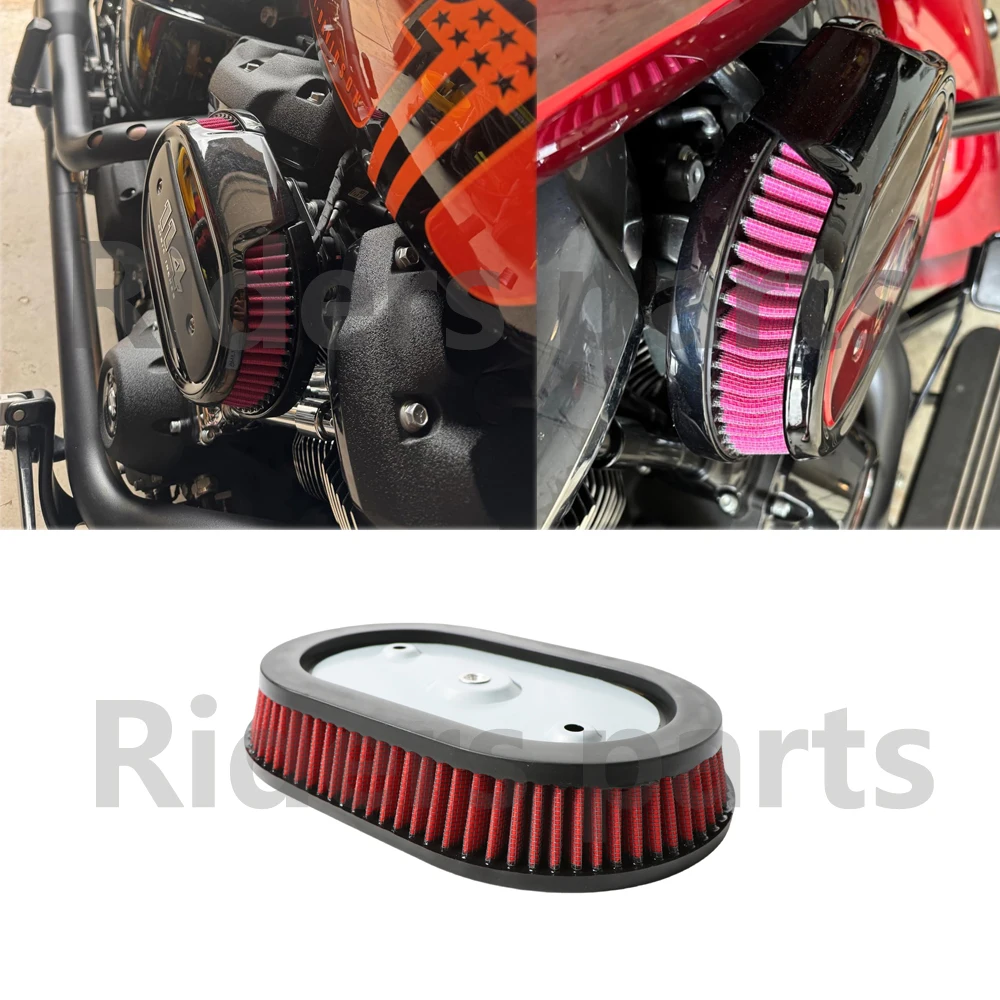 Motorcycle Replacement Air Cleaner Filter Inner Element High Flow Red Air Filter for Harley Softail 114 2018-up Touring 2017-up