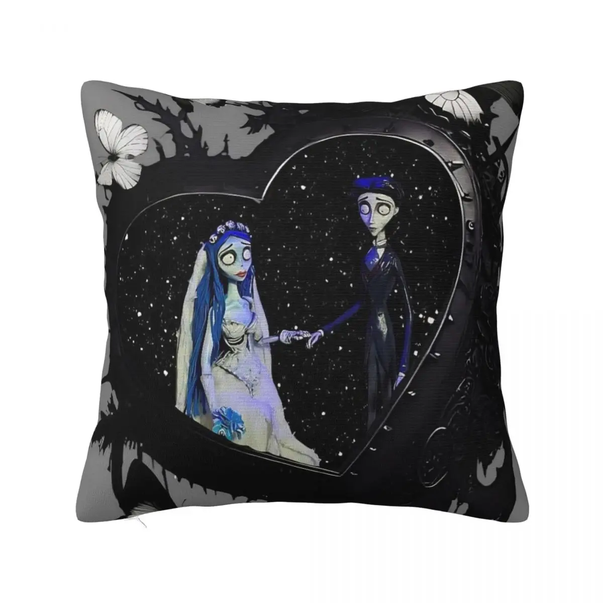 Corpse Bride Emily Pillowcase Printing Polyester Cushion Cover Decorations Pillow Case Cover Bedroom Zipper 45*45cm