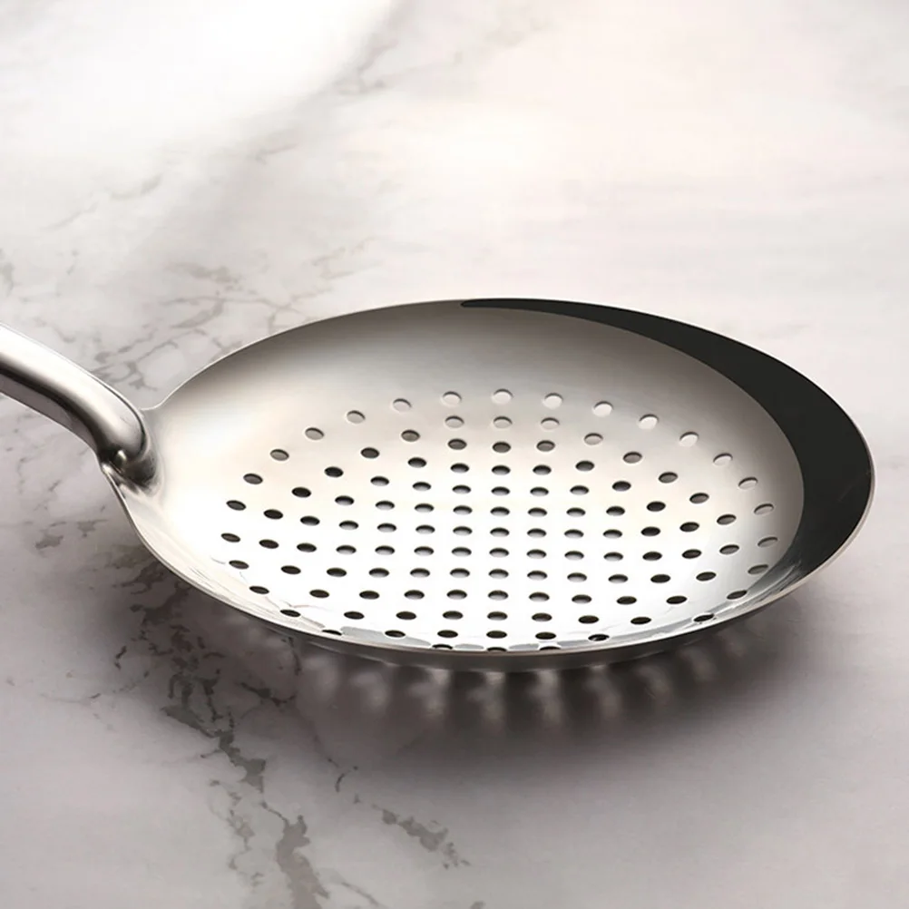 

Stainless Steel Big Slotted Scoop Heat Resistant Oil Filter Kitchen Restaurant Tool Ergonomic Handle French Fries