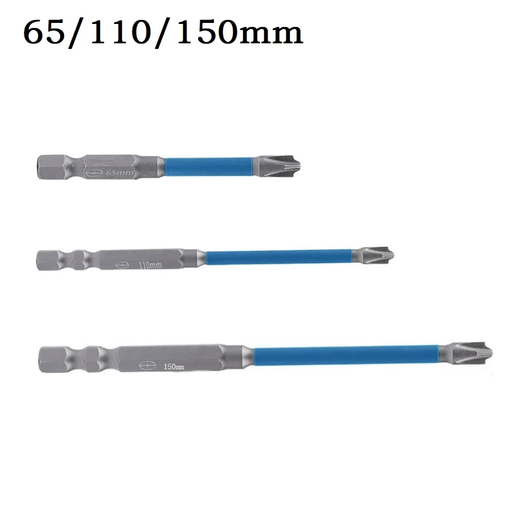 電気技師用磁気スロット付きクロスドライバービット,65mm,110mm,150mm