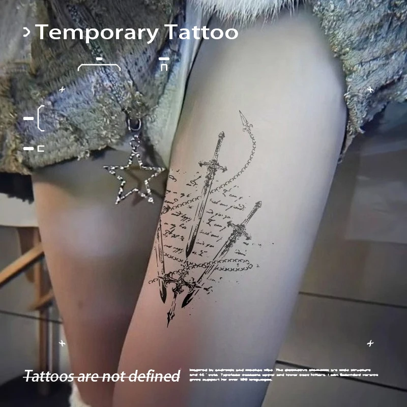 

Ретро меч крест травяной сок татуировка наклейка водостойкие прочные поддельные временные татуировки новинка в игрушках для лучших подростков