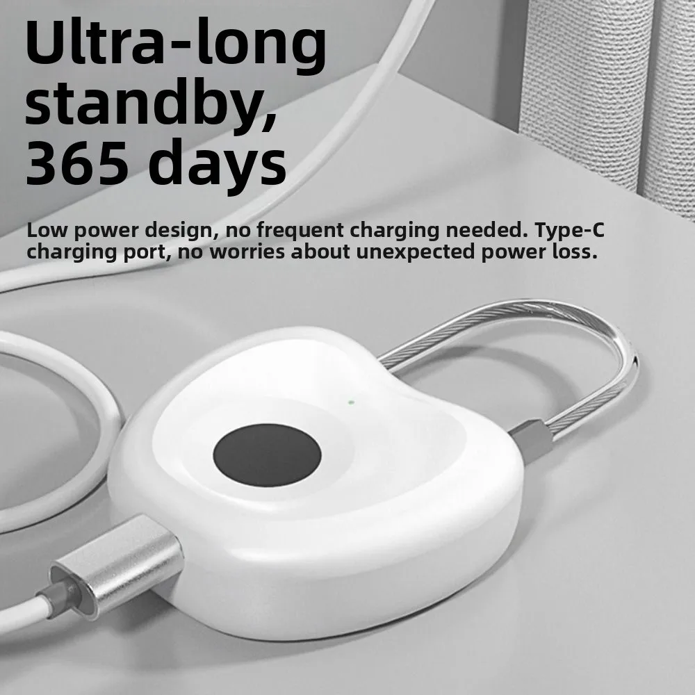 High Strength ABS Fingerprint Padlock Portable with Electronic Key Intelligent Luggage Lock Security Fast Recognition gallery 2