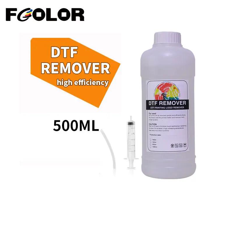 Fcolor DTF Remover 500ml DTF Transfer Film Printing Pattern Remover Adhesive Powder Cleaning Remover Liquid