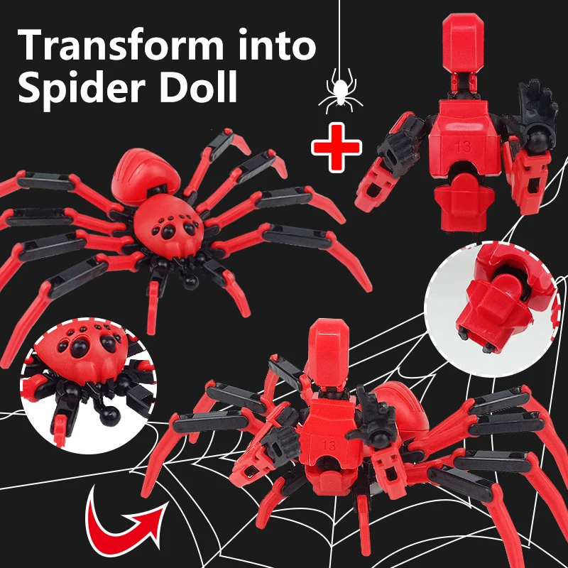 ثلاثية الأبعاد التنقل المشترك العنكبوت نموذج الإبداعية المطبوعة عمل لغز تجميع الدمى نموذج ألعاب الدمى الأطفال ديكورا لفتاة صبي هدية