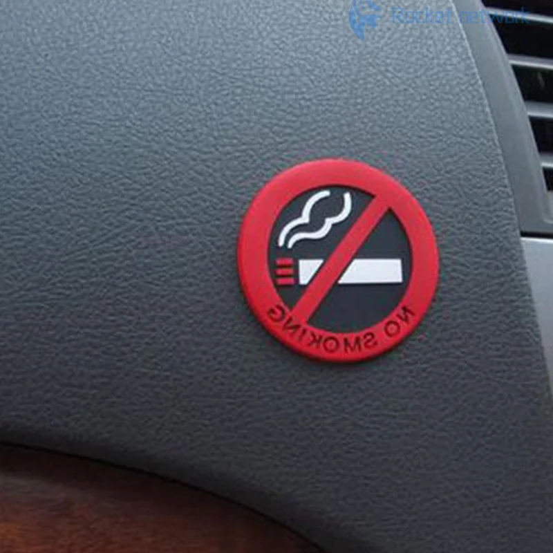 جديد ممنوع التدخين ملصقات السيارات التصميم علامة حمراء مستديرة ملصق فينيل لكرايسلر سيبرينغ فوياجر كروس فاير PT كروزر 300C Aspen Pa