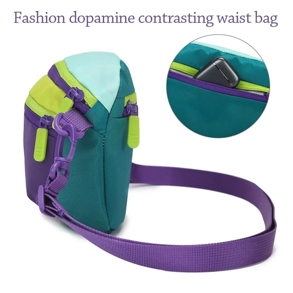 

Portable Dopamine Chest Bag Waterproof Nylon Waist Bags Casual Sport Shoulder Bag Outdoor