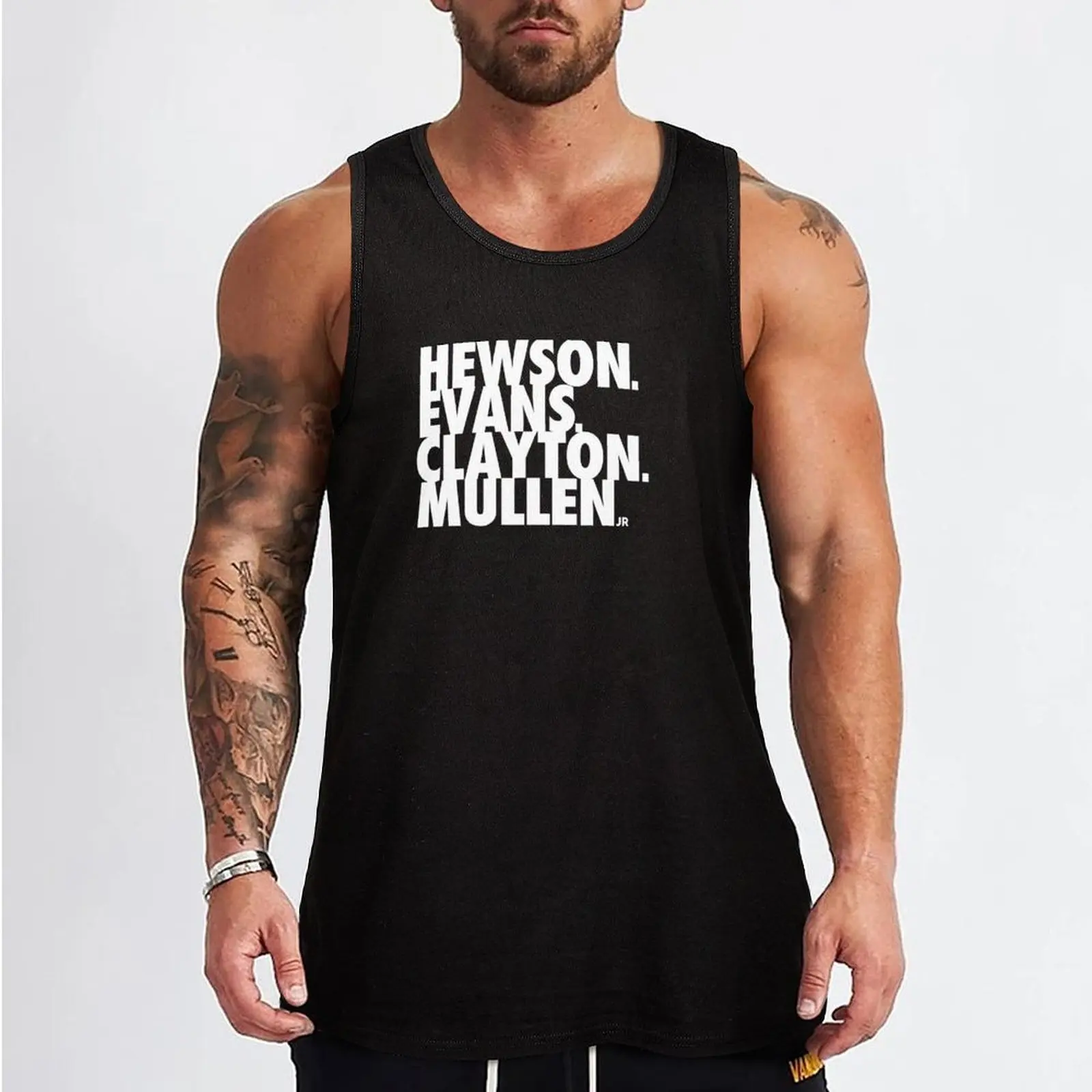 Hewson Evans Clayton and Mullen Tank Top Man summer clothes t-shirts for Men's gym fitness clothing for men singlets for men