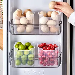 Door Organizer Storage Basket Vertical Design Space-saving High Capacity Refrigerator Side for Refrigerator