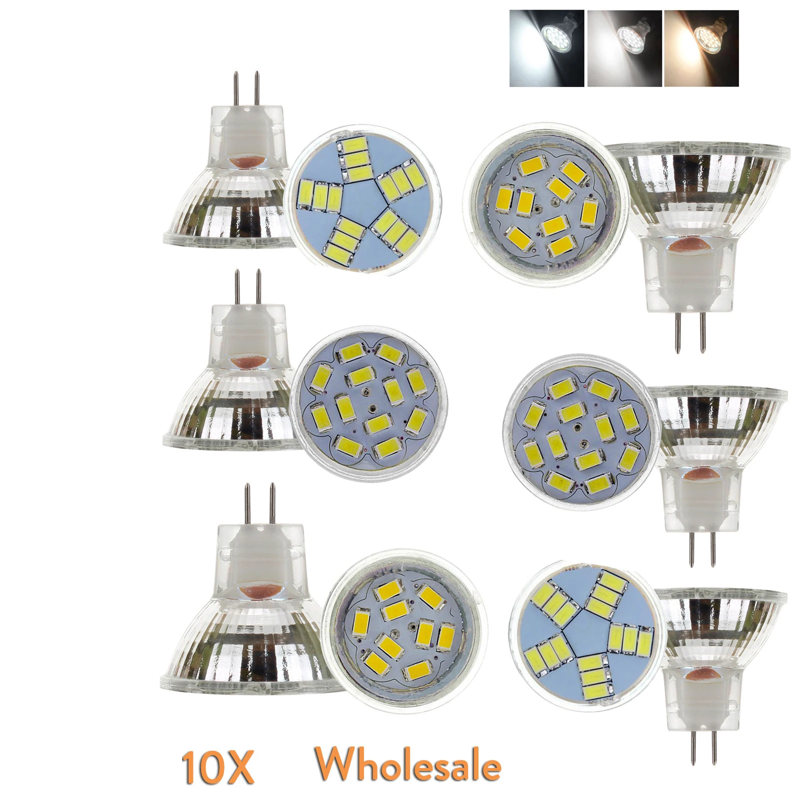 

10X Mr11 Led Spot Light Bulb 3W 4W Dc 12V Low Voltage Neutral White Lamp 2835 Smd Gu4 Non-Dimmable 9Leds 12Leds 15Leds 120 Beam