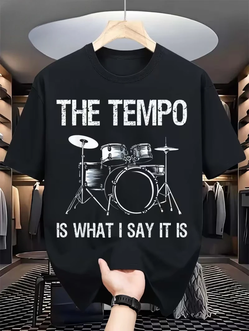 المرأة خمر الطبال هدية الإيقاع هو ما أقول ذلك طبل الجرافيك إلكتروني تي شيرت مطبوع الرجال المعتاد المحملة القطن للجنسين