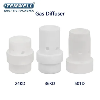 MIG MAG 토치 헤드 세라믹 소모품 24KD 36KD 501D 가스 디퓨저 용접 장비 액세서리 용 Swir 가스 링