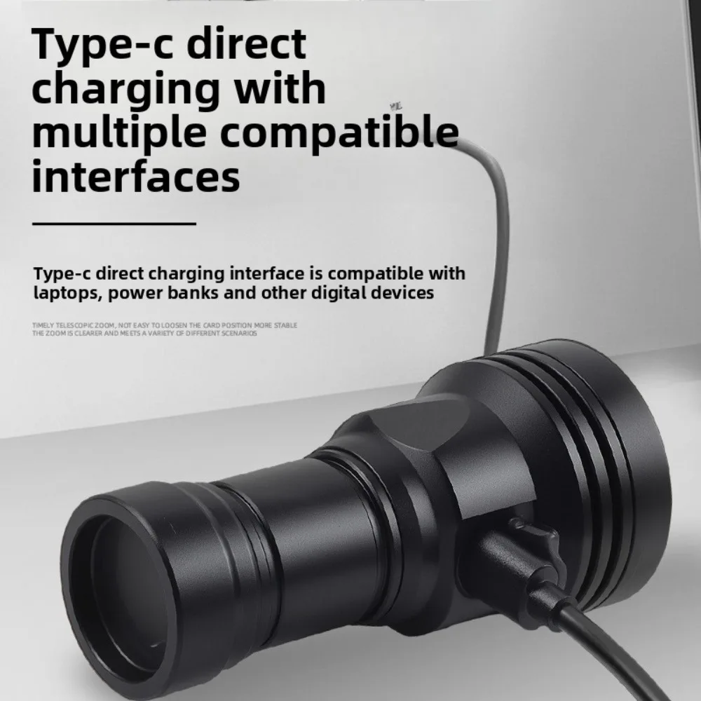 Ruiying Three - Eye Small Cannon High - Power Flashlight, Factory - Direct Mini Portable Flashlight, Rechargeable