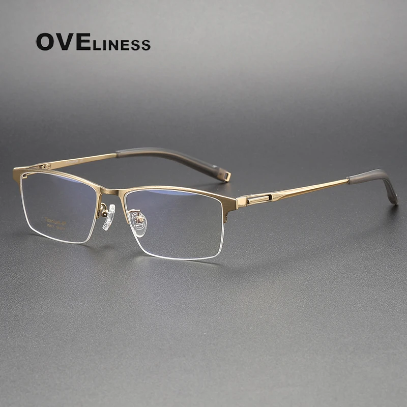 

Vintage Pure Titanium Eyeglasses Frame Men Square Ultra Light Prescription Myopia Glasses Frame Male 2023 Luxury Brand Eyewear