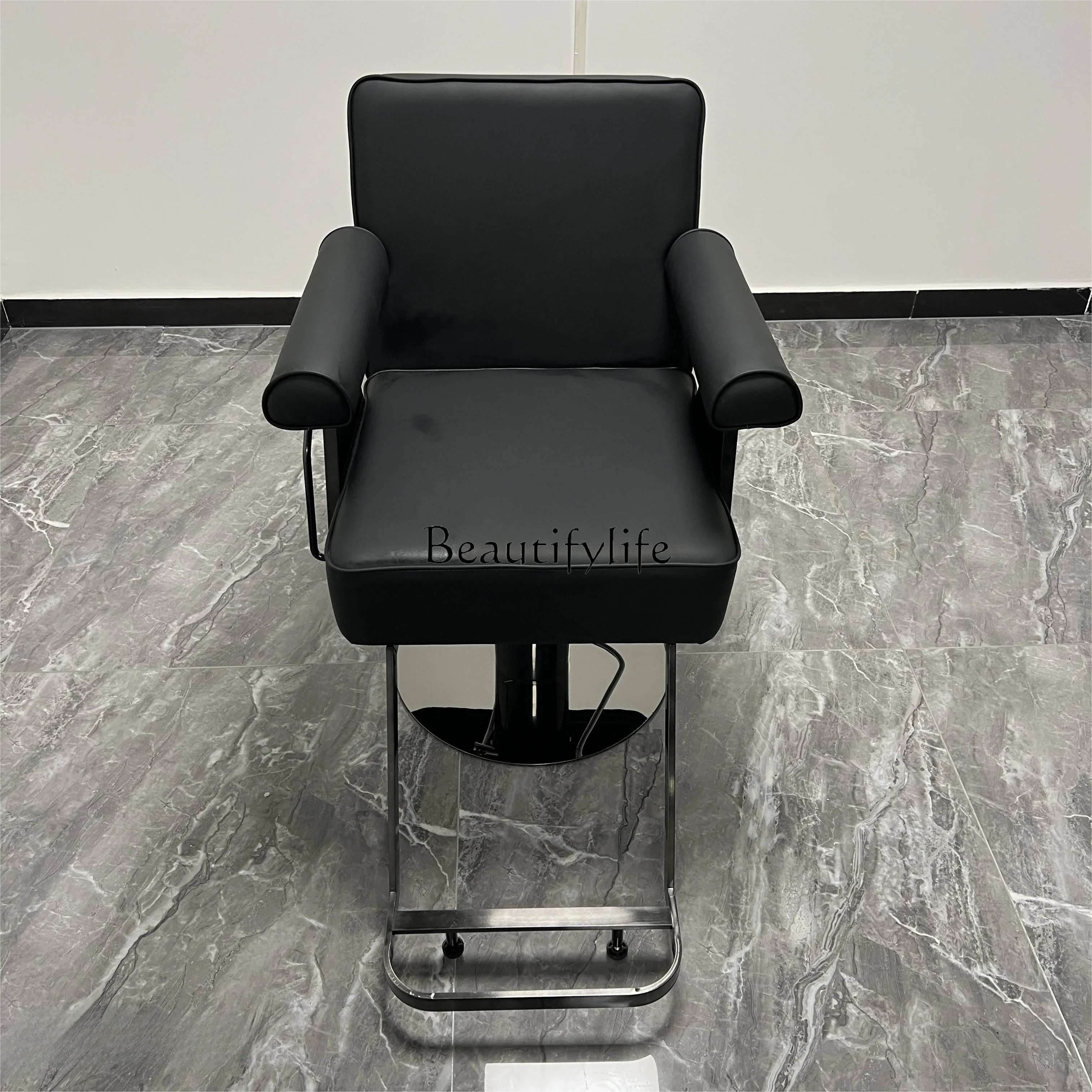 High-End Hair Salon Chair for Hair Salon Stool Shaving Recliner Barber Shop Can Be Put down and Lifted