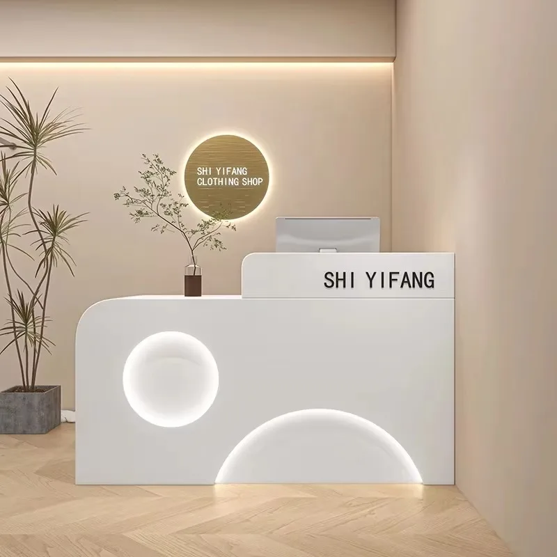 

Aesthetics Drawers Reception Desks Beauty Counter Salon White Reception Desks Modern Business Empfangs Tresen Nordic Furniture