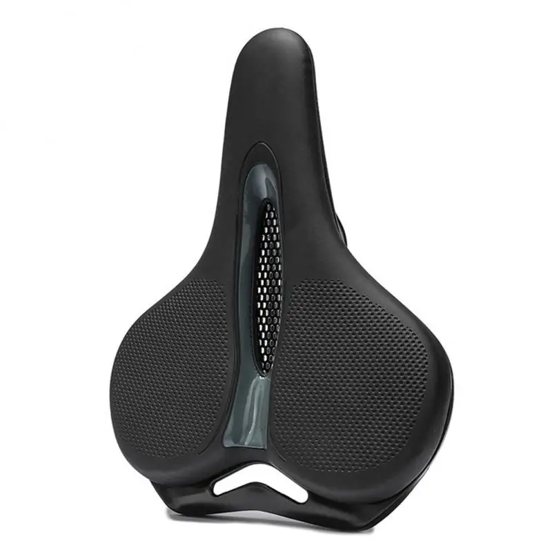 Bike Saddle Breathable Big Butt Cushion Leather Surface Seat Mountain Shock Absorbing Hollow Cushion Accessories